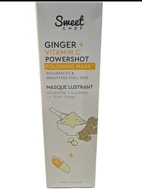 Sweet Chef Ginger + Vitamin C Powershot Polishing Mask 3.4oz Brightening NEW